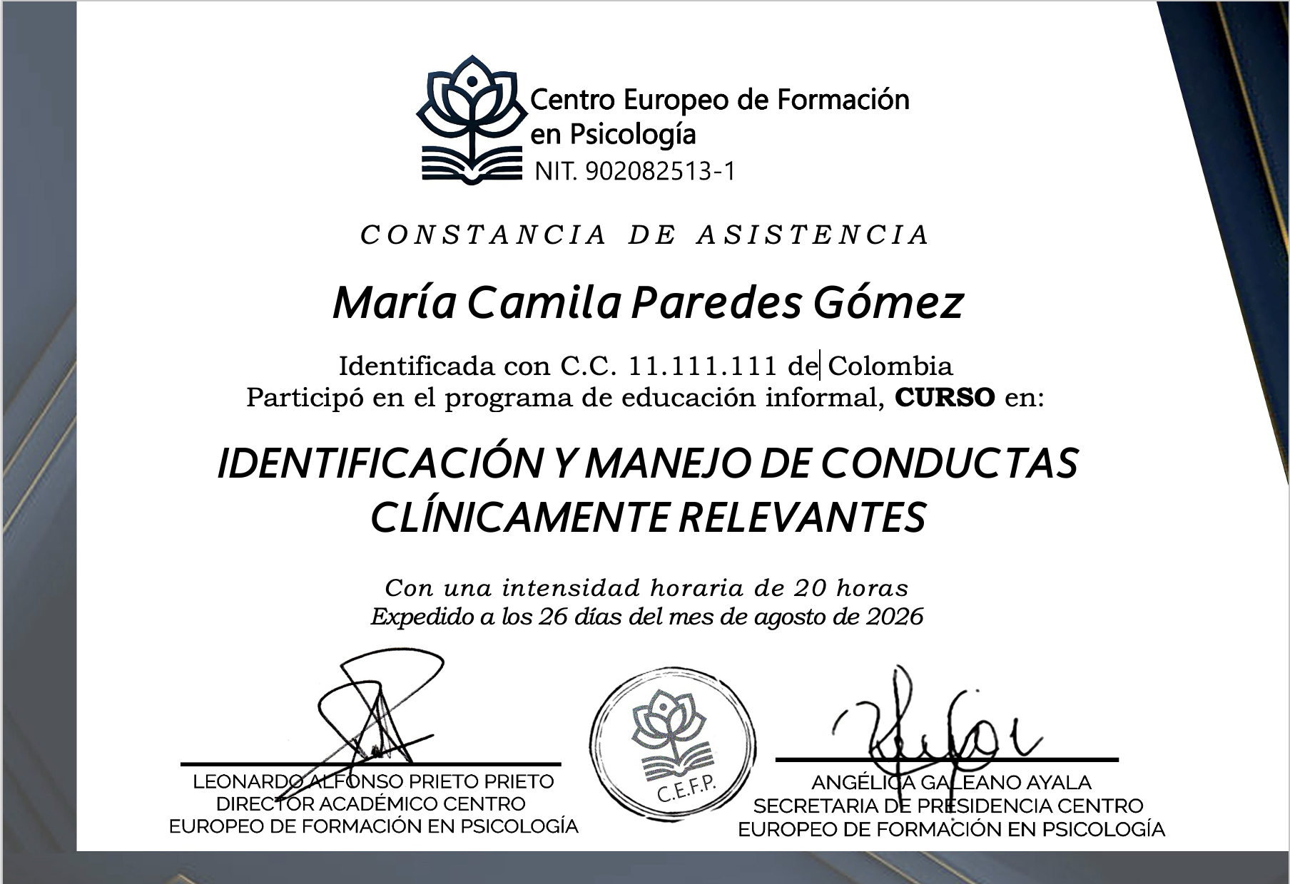 Certificado del Curso Qué hacer frente a silencios, bloqueos y evasivas en consulta